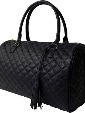 Womens Quilted Weekender Duffle Carry Bags Overnight Travel Handbag Shoulder Tot